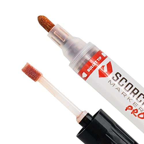 Scorch Marker Woodburning Pen Tool With Foam Tip And Brush, Non-Toxic Marker For Burning Wood, Chemical Wood Burner Set, Do-It-Yourself Kit For Arts And Crafts (3 Pack) #TOP1