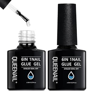QUEENAIL 6-in-1 Nagelkleber Gel 2 Stück