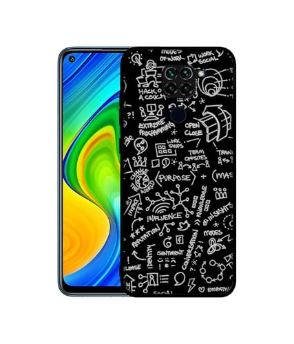 Image of Formulas Design Premium 2D Printed Metal Back Case Cover for Mi Redmi Note 9 4G