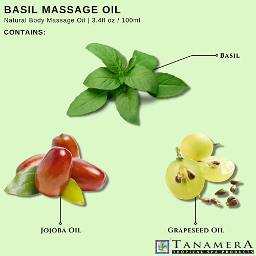 Tanamera Natural Herbal Massage Oil And Vco Bundle Set Of 5 • Vegan Certified • Halal • Virgin Coconut, Green Coffee, Herbal, Basil, And Ginger Blend #TOP7