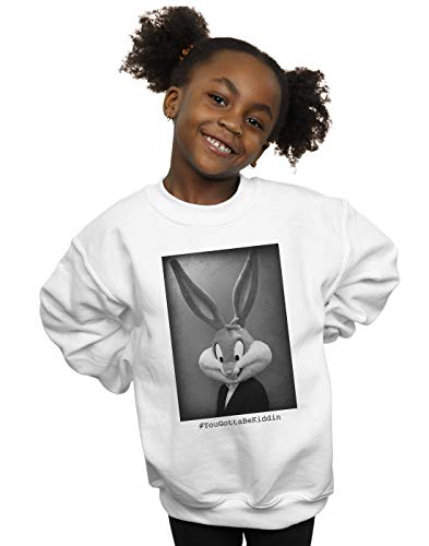 Absolute Cult Looney Tunes Girls Bugs Bunny Yougottabekiddin Sweatshirt White 7-8 Years