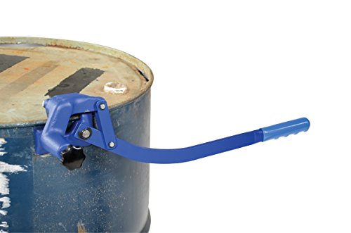 Vestil DD-10 Steel Manual Drum De Header with Blade 21 in. x 6-1/2 in. x 5-1/4 in. Blue