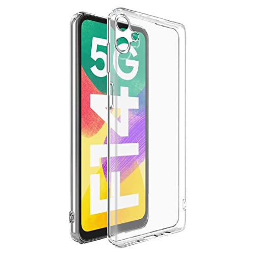 Image of Amazon Brand- Solimo Mobile Cover for Samsung Galaxy F14 5G (Soft & Shockproof Back Case with inbuilt Cushioned Edges), Transparent