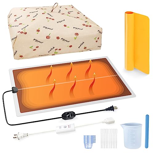 26pcs Resin Heating Mat Kit: Epoxy Resin Curing Machine for Resin Molds & Crafts w/Resin Drying Mat, Silicone Mat Cover & Timer by akisey - Used condition - US$20.27