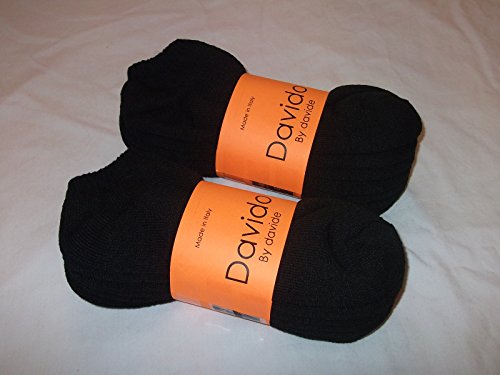 davido Mens socks Ankle low cut made in Italy 100% cotton 8 pairs black or white2