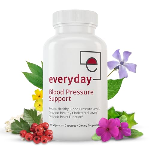 Blood Pressure Support Supplement - Hawthorn Berry, Arjuna & Magnesium - Natural Heart Health & Nitric Oxide Support - Everyday Cardiovascular Formula for Men & Women | 60 Capsules