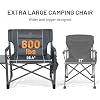 TIMBER RIDGE Silla XXL para Director con Mesa Lateral Plegable y Bolsillo Desmontable, Resistente hasta 600 lbs, Color Gris miniatura 6