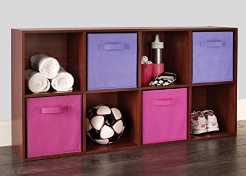 ClosetMaid Cubeicals 8 Cube Storage Shelf Organizer Bookshelf, Stackable, Vertical or Horizontal, Easy Assembly, Wood, Dark Cherry Finish by ClosetMaid - Image 7