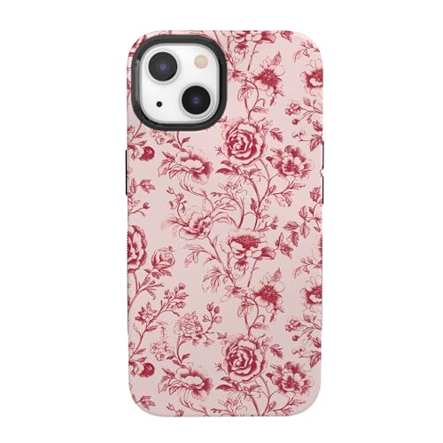 Casely iPhone 13 Case | Vintage Belle | Floral Toile | Bold Protective Design | MagSafe Compatible Design