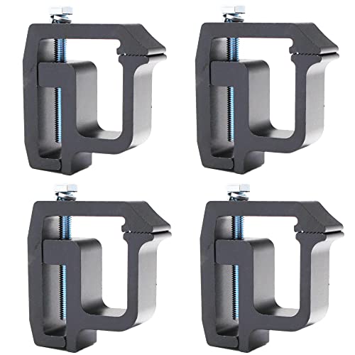Etetost 4 Pack Truck Cap Mounting Clamps, Truck Topper Camper Shell Clamps, Heavy Duty Ladder Racks Clamps for Ford F150 F250 Chevy Silverado Sierra 1500 2500 3500 Dodge Dakota Ram 1500 2500 3500