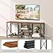 JARHETUN TV Stand for 55 Inch TV, Entertainment Center with 3-Tier Open Shelves, TV Console Table for Living Room, Bedroom, Rustic Brown