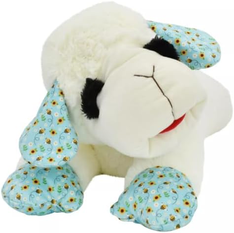 Multipet Jumbo Blue Bee Lamb Chop Plush Dog Toy - 24"