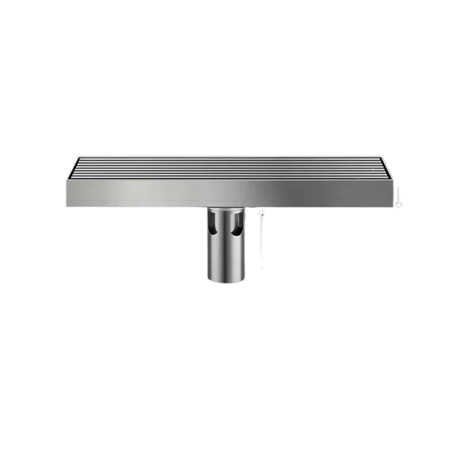 Desagüe de ducha lineal antiemboce rectangular en acero inoxidable 1