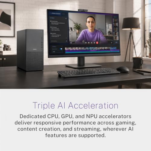 Image of Dell Tower Plus EBT2250 Desktop Ai Computer - Series 2 Intel Core Ultra 7 265 20-Core Processor up to 5.3 GHz, 64GB DDR5 RAM, 512GB NVMe SSD, Intel (R) Graphics, Windows 11 Pro, Graphite