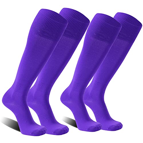 Image of FOOTPLUS Baseball Softball Socks,Unisex Over Knee High Solid Sports Rugby Summer Soccer Camps Socks