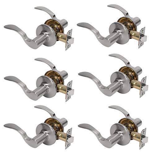 Dynasty Hardware MON-82-US15 Monterey Lever Passage Set, Satin Nickel, Contractor Pack (6 Pack)
