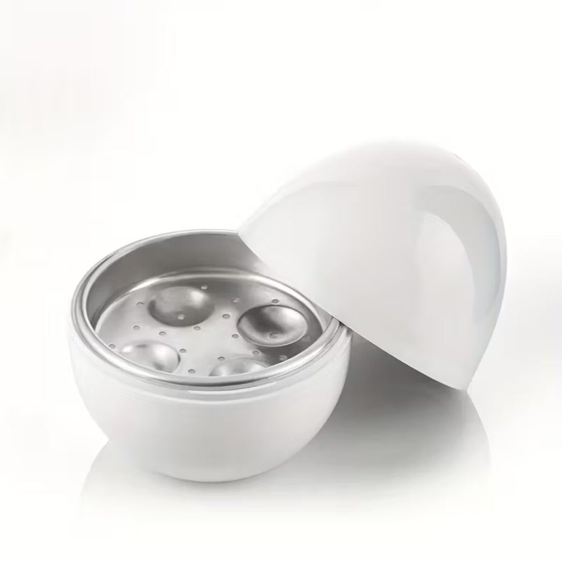 Microwave Egg Boiler, Rapid Egg Cooker 4 Eggs Capacity Microwave Egg Steamer with Shape Egg Compact Design (Pack of 1)-image-7