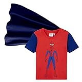 MARVEL TSHIRT KINDER: Haben Sie die neuste Marvel Kleidung Kinder Kollektion entdeckt? Diese Baumwolle T-Shirts für Jungen aber ebenso für Mädchen kommen mit einem abnehmbar Kap und stellt auf der Vorderseite Ihre Lieblinge Superheld an! Sie können zwischen Hulk, Schwarze Panther, Thor, Spider-Man und das Schild von Captain Amerika wählen, egal welches, Sie werden trendig und wie ein kleine Superheld anschauen.