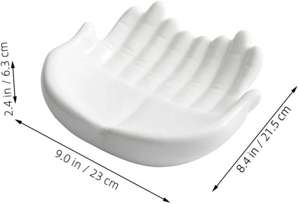 Luxshiny Ceramic Sushi Plate Japanese Sashimi Dish Double Buddhas Snack Serving Tray for Restaurant Family Party Food Presentation