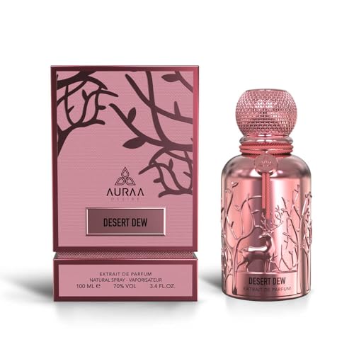 Auraa Desire Desert Dew Extrait De Parfum 100 ml par - Parfum épicé, cuiré et musqué - Parfum pour homme - Patchouli, bois secs, mousse, parfums de musc Eau de parfum longue durée