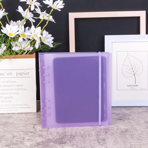 Image of UNIMEIX 12 Pcs Magnetic Sheets for Die Storage with 1 Binder Cover, Stamp and Die Storage Pockets Die Cut Storage for Card Making Supplies(0.8 mm Thickness, Purple)