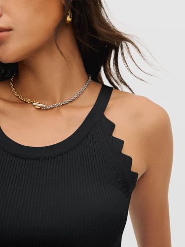 Image of ANRABESS Womens Summer Tank Tops Sleeveless Ribbed Camisole | Spaghetti Strap Cami Sweater, Soft Lightweight, Slim Knit, Casual Beach Vacation Travel Office Clothes, Spring Fall Layering