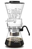 Osaka 4 Cup (20oz/600ml) Cold Brew Coffee Dripper, Adjustable Dripper with Glass Carafe 