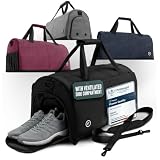 bemaxx Borsone Palestra Uomo Donna Borsa da Viaggio con Scomparto Scarpe e Bagnato | Borsa Sportiva da Allenamento Nuoto Fitness Gym Training Sacca Tracolla Bagaglio a Mano Duffel Bag | 50 L, Nero