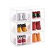 AOTENG STAR Storage Shoes Box Womens Mens Shoe Storage Box Plastic Foldable Stackable Sneaker Display Box Shoe Container Clear Closet Shelf Shoe Organizer-3 Pack