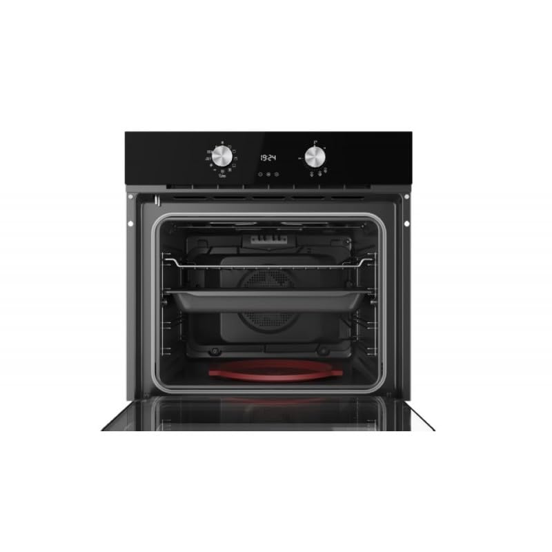 TEKA Horno Multifunción SurroundTemp con Función EasySteam, DualClean, 8 Funciones de Cocinado, Puerta Extraíble, Color Negro, 71 litros, Modelo EasySteam HLB 8418 P BK