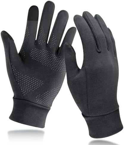 Unigear Touchscreen Handschuhe, Herren Damen Sporthandschuhe Handschuhfutter Outdoor Laufhandschuhe Warme Winddichte Winterhandschuhe Anti-Rutsch Full Finger für Laufen, Fahren, Ra
