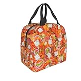 Bolsas de almuerzo aisladas de pizza de tortilla divertidas Bolsa térmica reutilizable de alimentos a prueba de fugas Bolsa de almuerzo de trabajo Bolsas de almacenamiento de alimentos de viaje