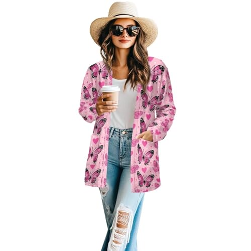Image of Cardigan for Women Long Sweater Open Front Sweaters Fashion Lightweight Cardigans with Pockets