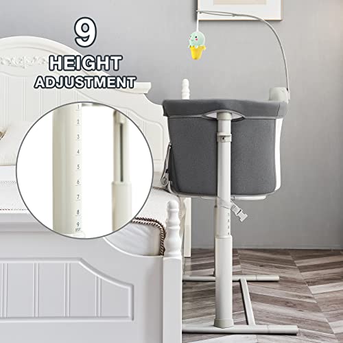 Ronbei Baby Basinet Bedside Sleeper, Bassinets For Newborn Babies Easy To Assemble Portable Infant Bedside Bassinet Crib #TOP2