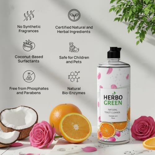 Image of Natural Toilet Cleaner 1L Orange & Rose