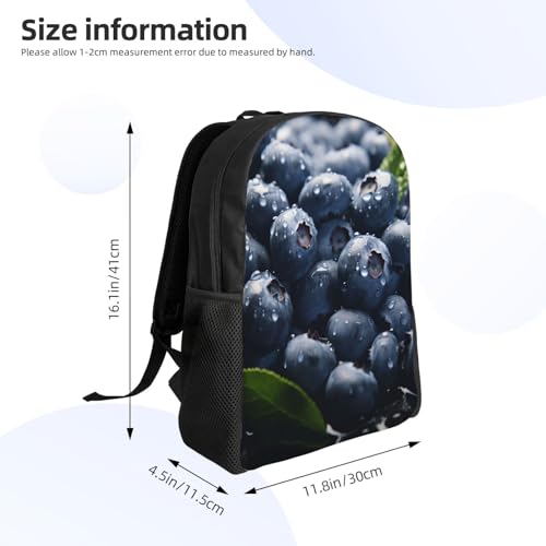 Backpack Delicious Blueberry Laptop Backpack For Men Women Waterproof Large Capacity Travel Casual Daypack4