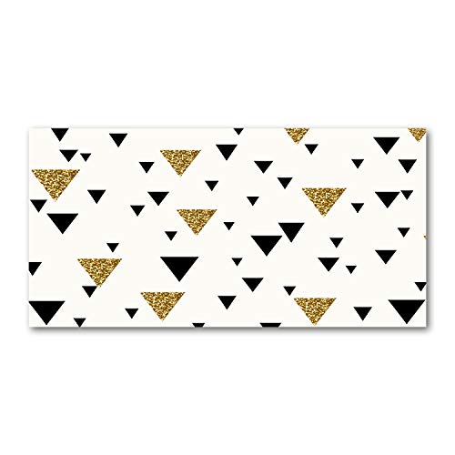 Tirages sur toile triangles dorés 100x50 cm tableau moderne