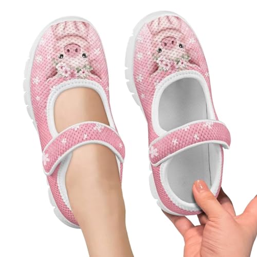 JoyLamoria Funny Axolotl Print Toddler Girls Shoes Slip on Mary Jane Shoes Prinscess Dress Flats,11-2.53