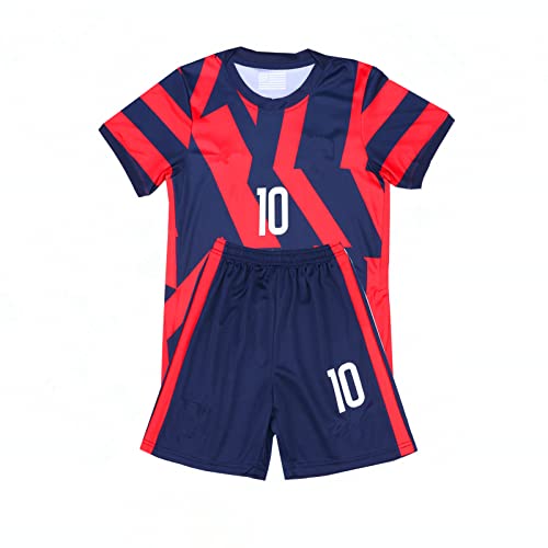 Kids Soccer Jersey Custom Boys Football Shirt Short Youths #10 Uniforms Fans Jerseys for Boys Children