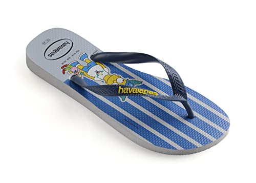 Chinelo Havaianas Simpsons Criança Unissex, Cinza Gelo/Azul Indigo, 27/28