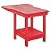 Recycled Plastic Tete A Tete Table, Red, 18" L x 14" W x 21" H