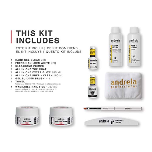 Kit Hard Gel Andreia soluciona desprendimientos de uñas con primer y gel constructor 2