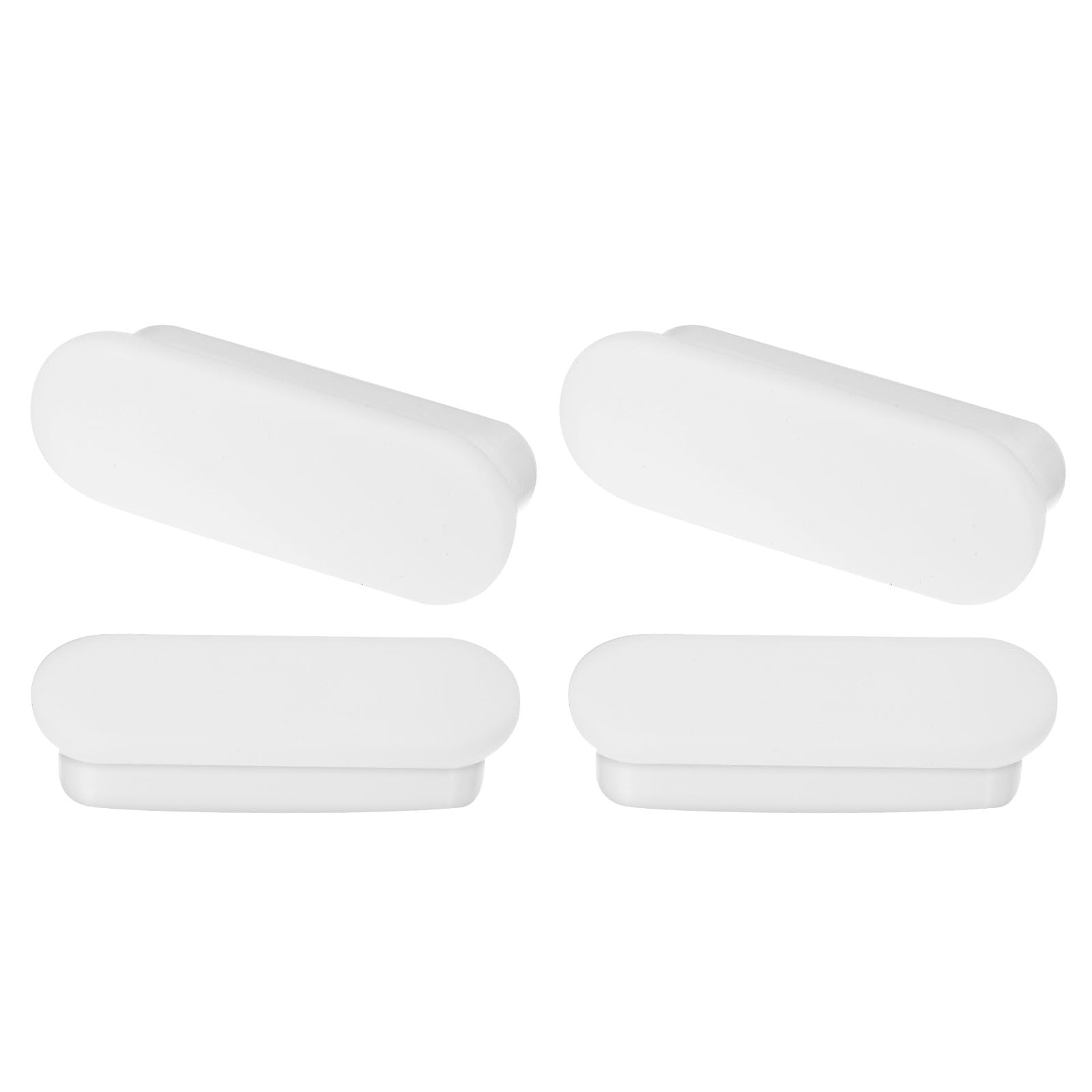 QUARKZMAN 4Pcs Anelli Di Troppo Pieno Per Lavello, Rifiniture Per Lavandino Bagno Cucina Vasca Copertura Ovale Foro Semi-Aperto In Silicone Inserimento Nel Foro (Bianco)