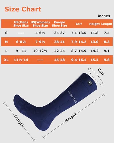 Image of Venustas Heated Socks with Battery for Men Women, Ball-of-Foot Heating