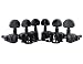 Guyker Guitar Locking Tuners (3L + 3R) - 1:21 High End Roto-Grip Rotomatic Lock String Tuning Key Pegs Machine Head with Big Handle Replacement for Electric, Folk or Acoustic Guitars - Black