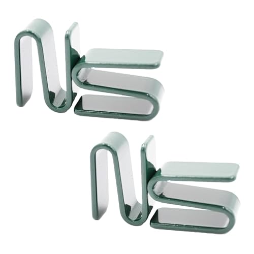 FUJIDENSO 4 Pack Wire Shelving S Hook (Green Expoxy), Connecting Wire Shelf Units Together, S Clips for Wire Sheling System