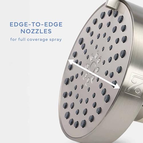 Image of SEVENTY 4-Setting Filtered Shower Head with Shower Filter in Brushed Nickel - Helps Reduce Chlorine and Impurities for Healthier Hair, Skin and Scalp, Easy to Install (Model 12156)