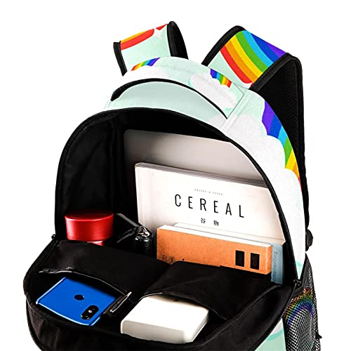 Sac à dos de voyage arc-en-ciel pour les sorties scolaires et vacances des enfants