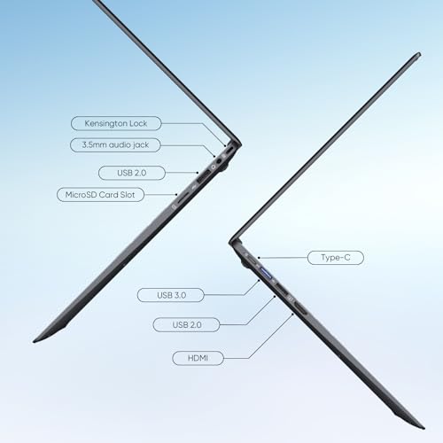 FURESTUR Laptop, Full HD IPS Laptop Computer, 8GB LPDDR4 RAM, 256GB SSD, N4000 Processor - Image 5
