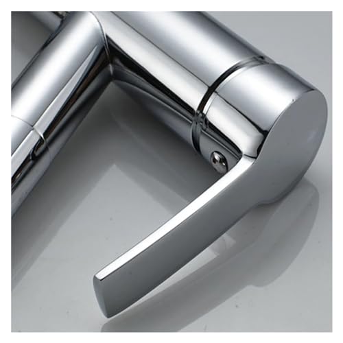 Robinet pivotant extractible en laiton pour évier de salle de bains